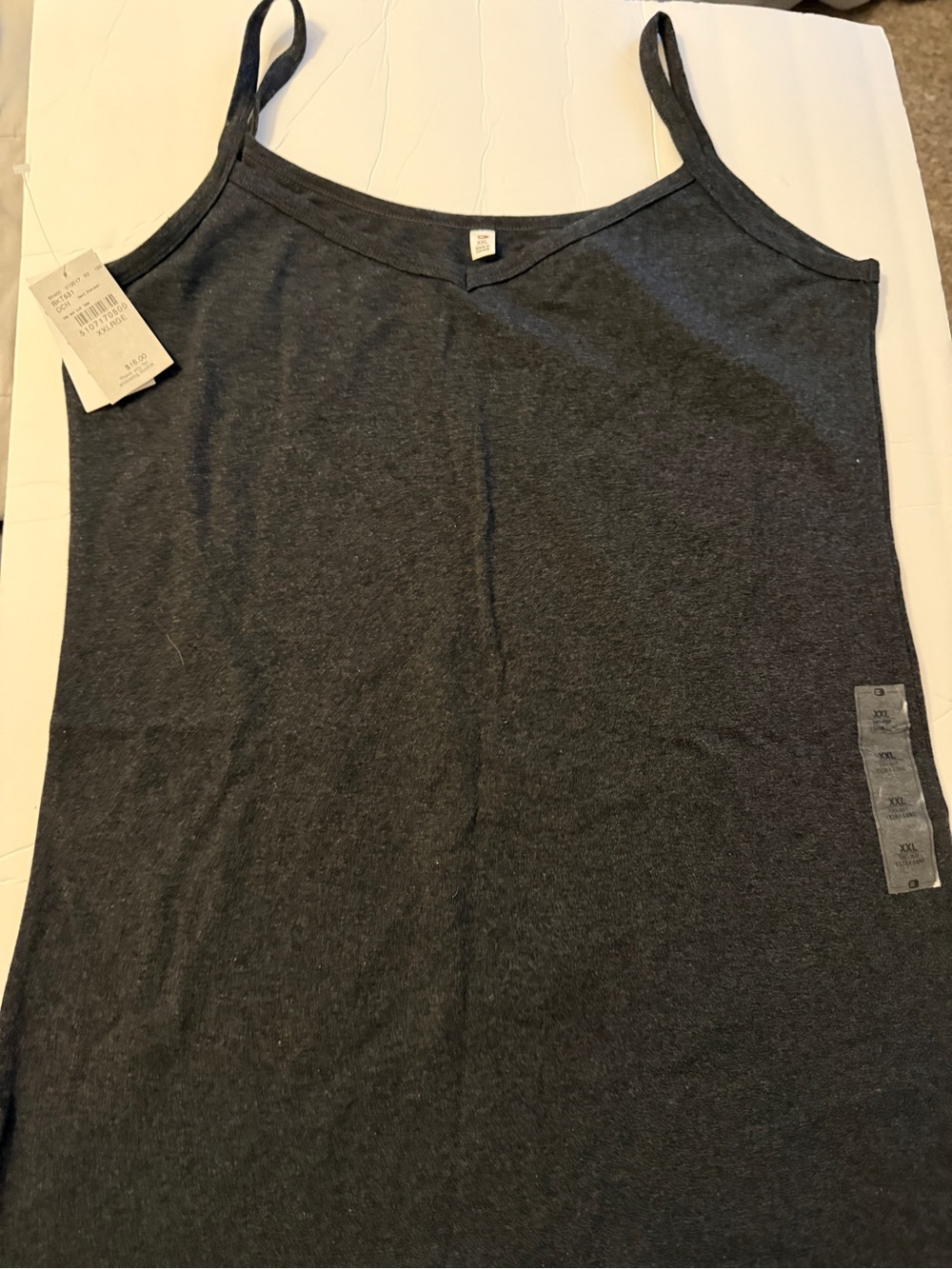 charcoal grey buckle tank